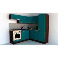 Bucatarie de Colt GENA NEW 9 DR. 190-200, Cu Corp de Cuptor, Wenge / Decor 0245